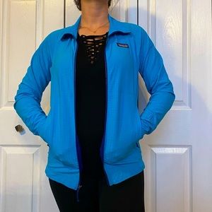 Patagonia windbreaker. Blue, small.